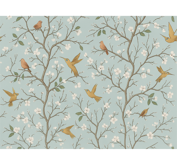 Elegant spring master bedroom wallpaper - TenStickers