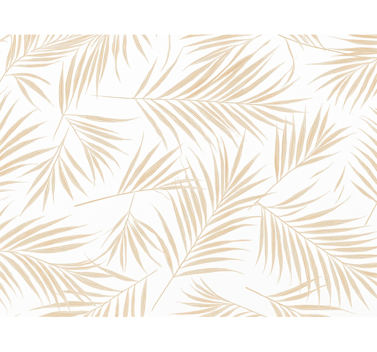 Leaves wallpaper tan palm illustration - TenStickers