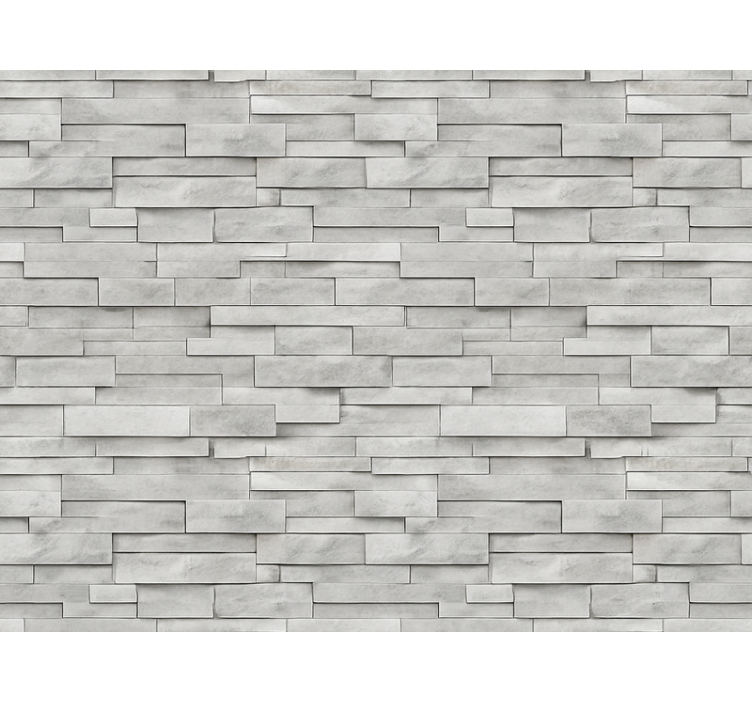 Stone effect wallpaper grey slate ledge stone - TenStickers
