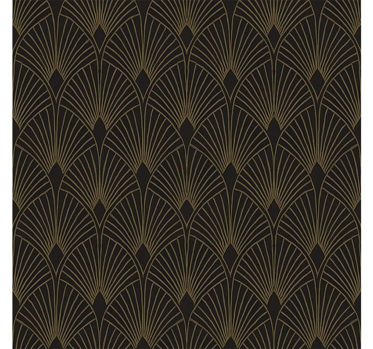 Geometric wallpaper gilded deco fan design - TenStickers