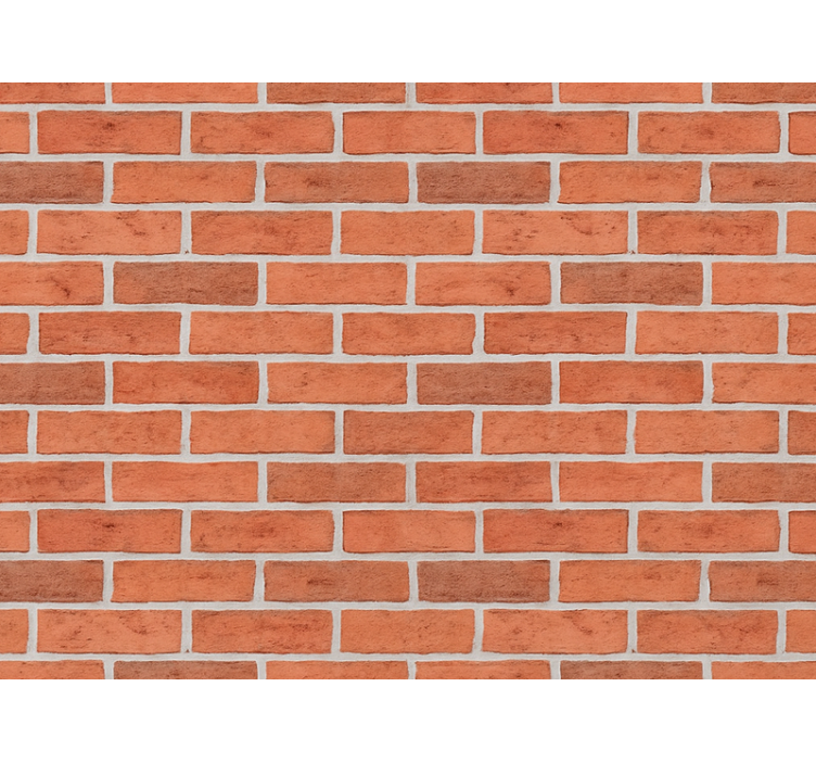 Bricks wallpaper classic red brick wall - TenStickers