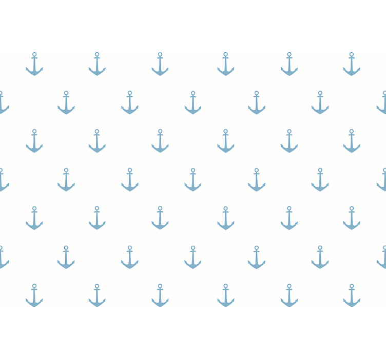 Wallpaper childrens room blue anchor design - TenStickers