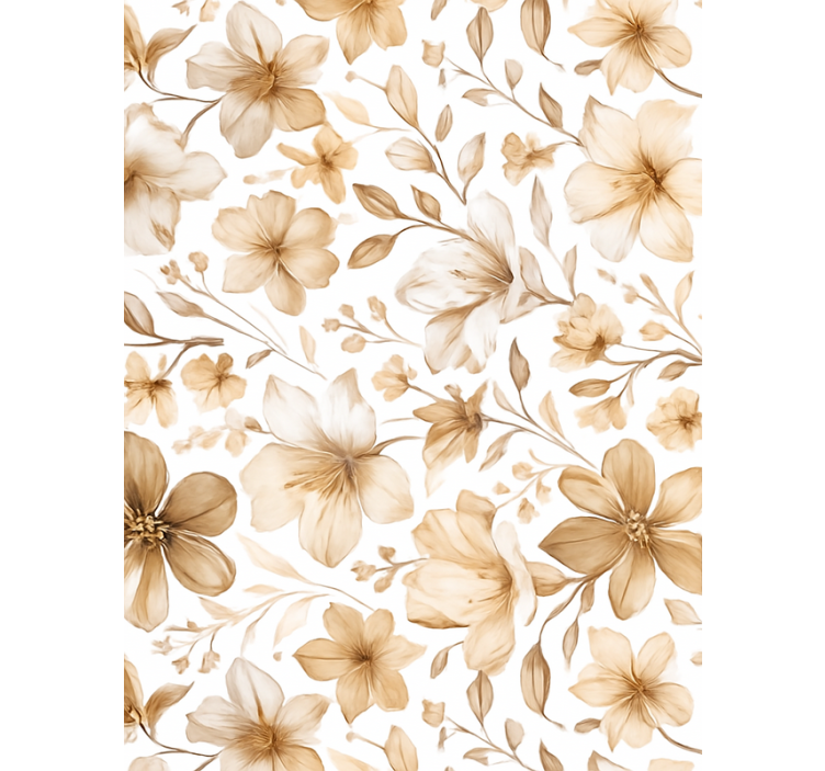 Master bedroom wallpaper realistic floral design - TenStickers
