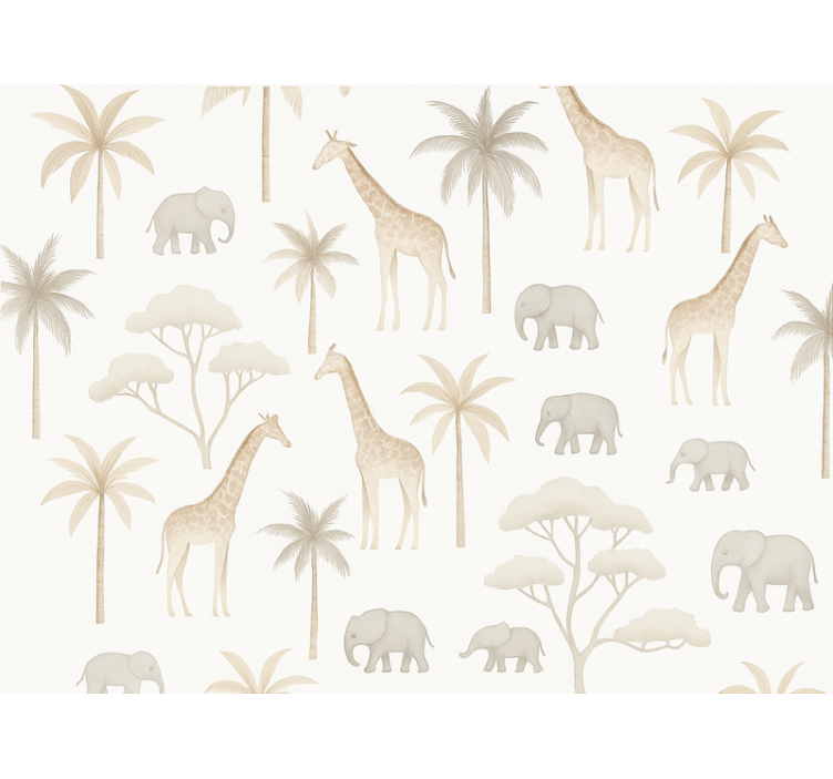 Kids savannah wallpaper childrens room - TenStickers