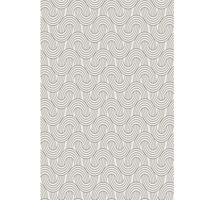 Flowers wallpaper with art deco illusion design - TenStickers
