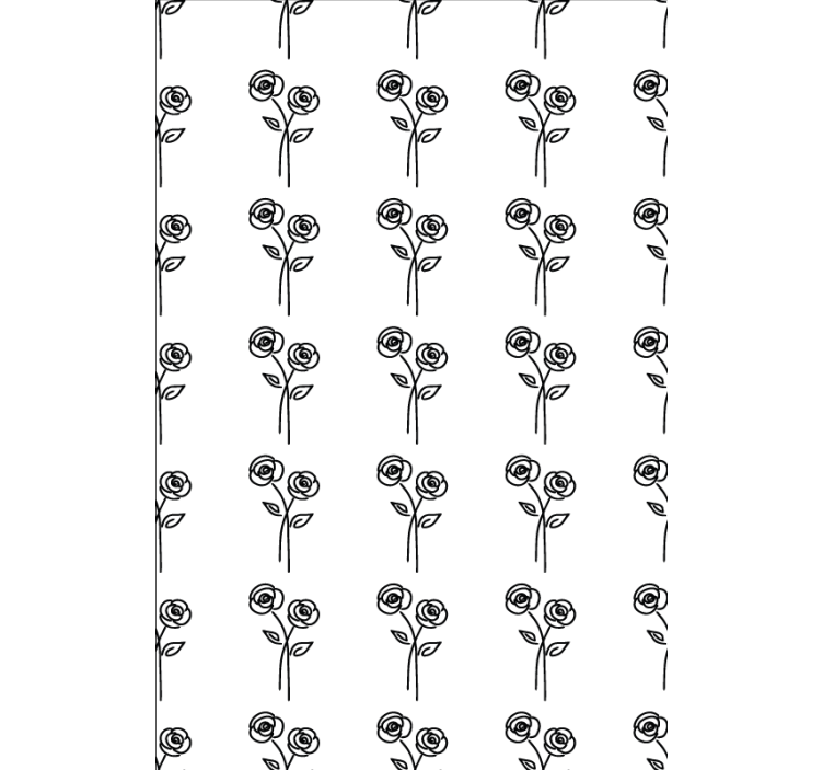 Flowers wallpaper pair of roses minimalist design - TenStickers