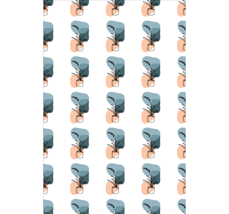 Flowers wallpaper with minimalist orchid design - TenStickers