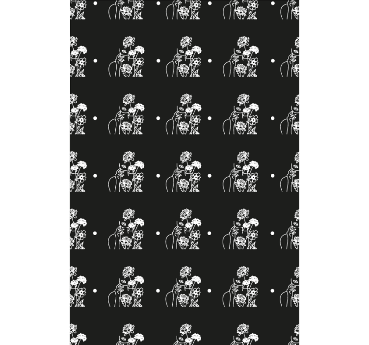 Flowers wallpaper woman and sunflowers minimalist design - TenStickers