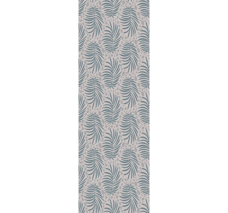Tropical blue hamptons pattern wall paper in bedroom - TenStickers