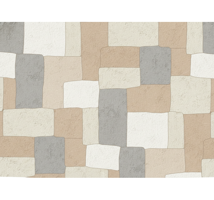 Wallpaper squares neutral textured blocks - TenStickers