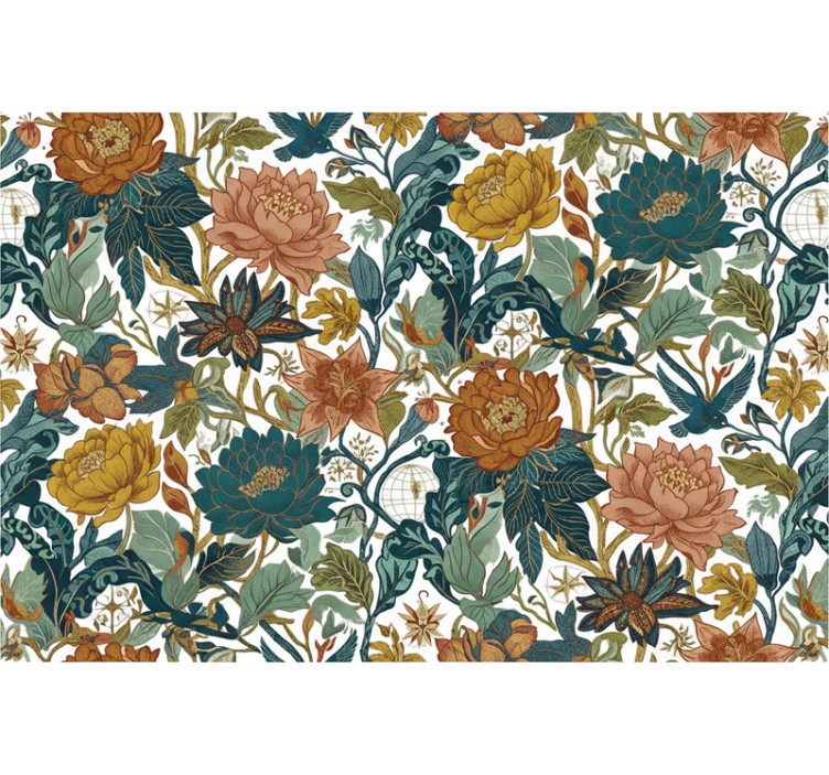 Flowers wallpaper living walls travel design - TenStickers
