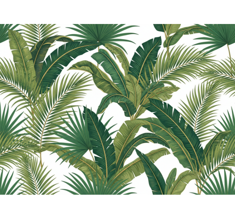 Jungle luxury palms leaves wallpaper - TenStickers