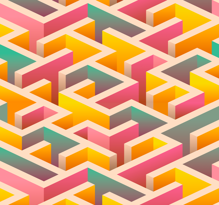 Geometric Interlock wallpaper geometric - TenStickers