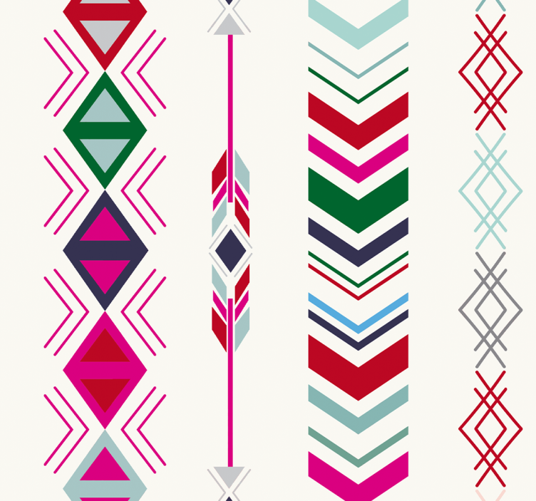 Trendy Arrow Patterns wallpaper geometric - TenStickers