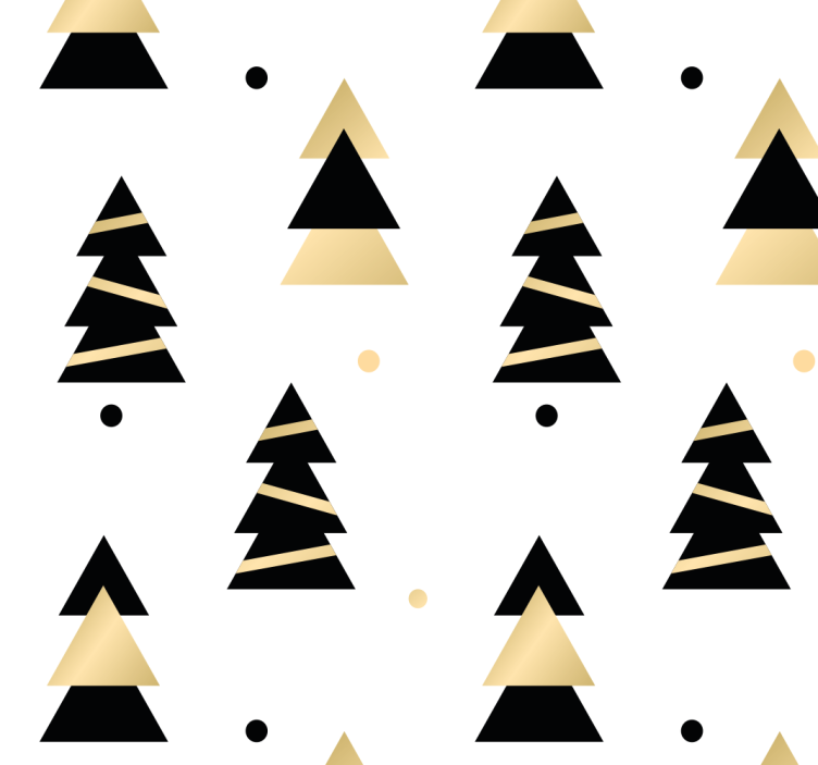 Stylised pine trees holiday christmas wallpaper - TenStickers