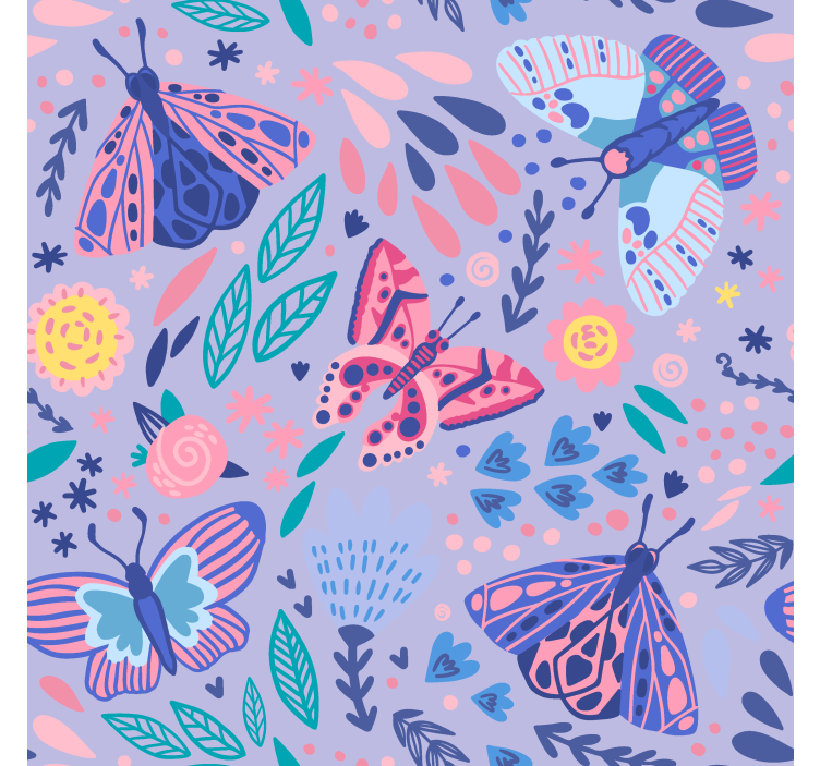 Butterfly Pattern Design butterflies wallpaper - TenStickers
