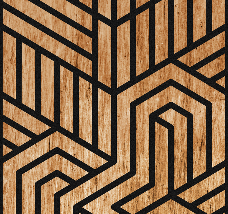 Geometric Labyrinth wallpaper geometric - TenStickers