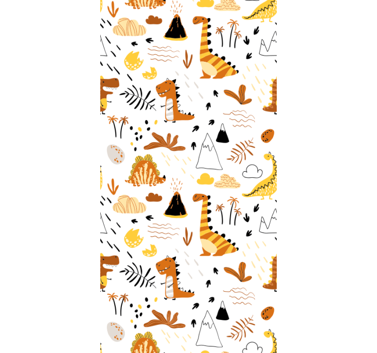 Dinosaurs and volcano pattern Child Wallpaper - TenStickers