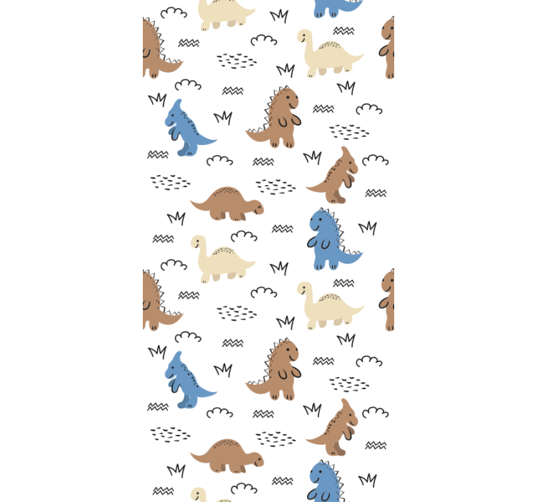 Dinosaur Patterns nursery room wallpaper - TenStickers