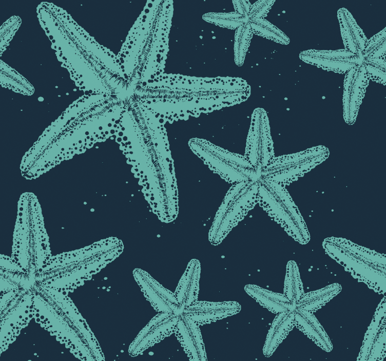Starfish Pattern animals wallpaper - TenStickers