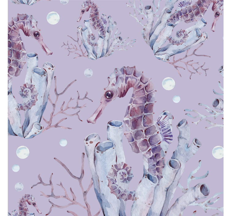 Seahorse Illustration animals wallpaper - TenStickers