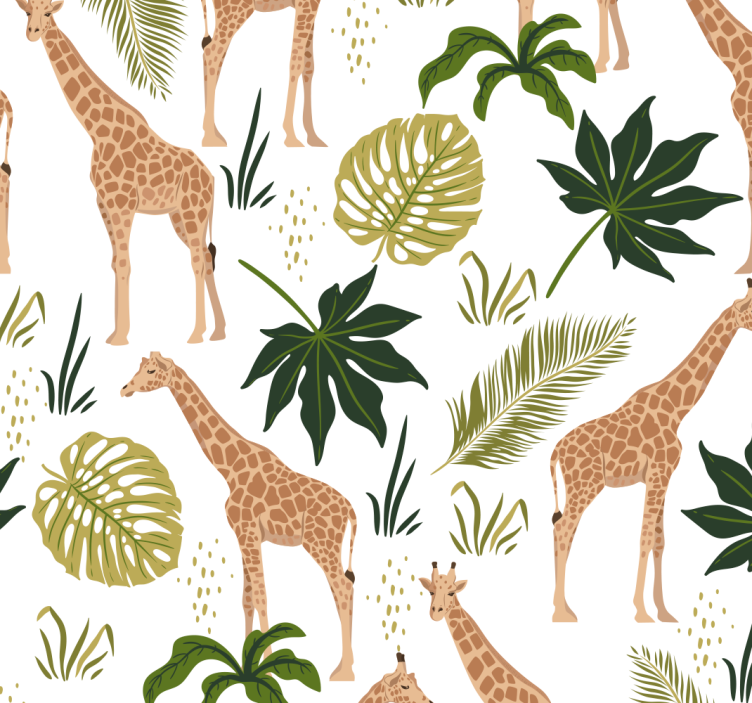 Organized giraffes Animal Wallpaper - TenStickers