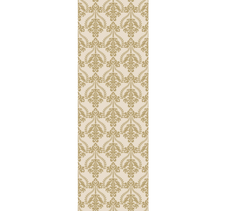 Floral beige details retro wallpaper - TenStickers