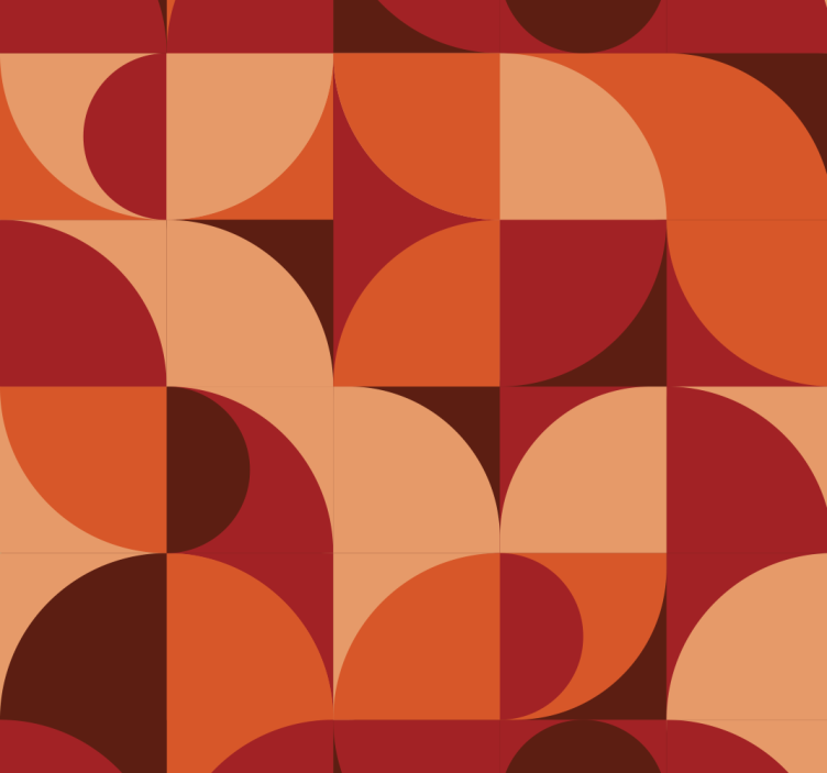 Retro Geometric Pattern wallpaper geometric - TenStickers
