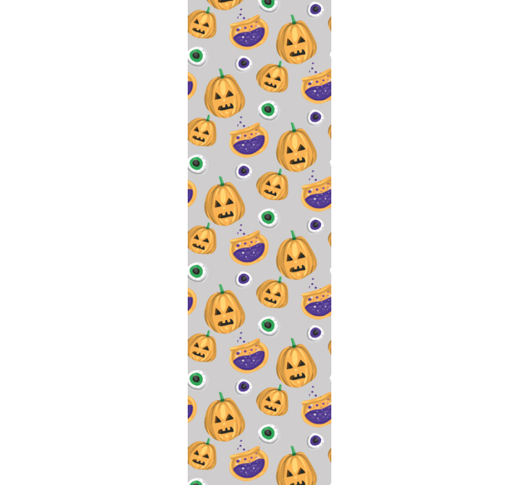 Pumpkin Pattern cute halloween wallpaper - TenStickers