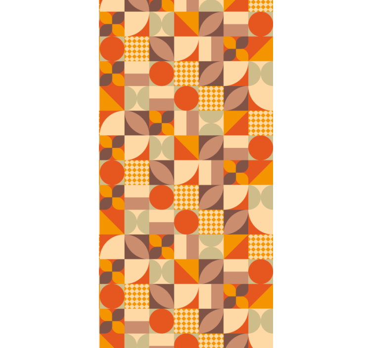 Retro Geometric Shapes wallpaper geometric - TenStickers