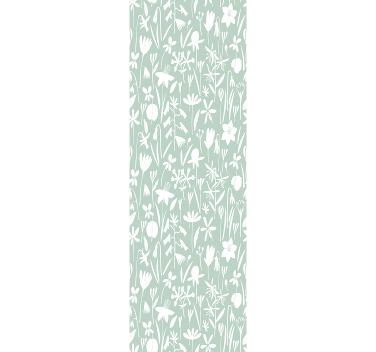 Botanical Silhouettes flowers wallpaper - TenStickers