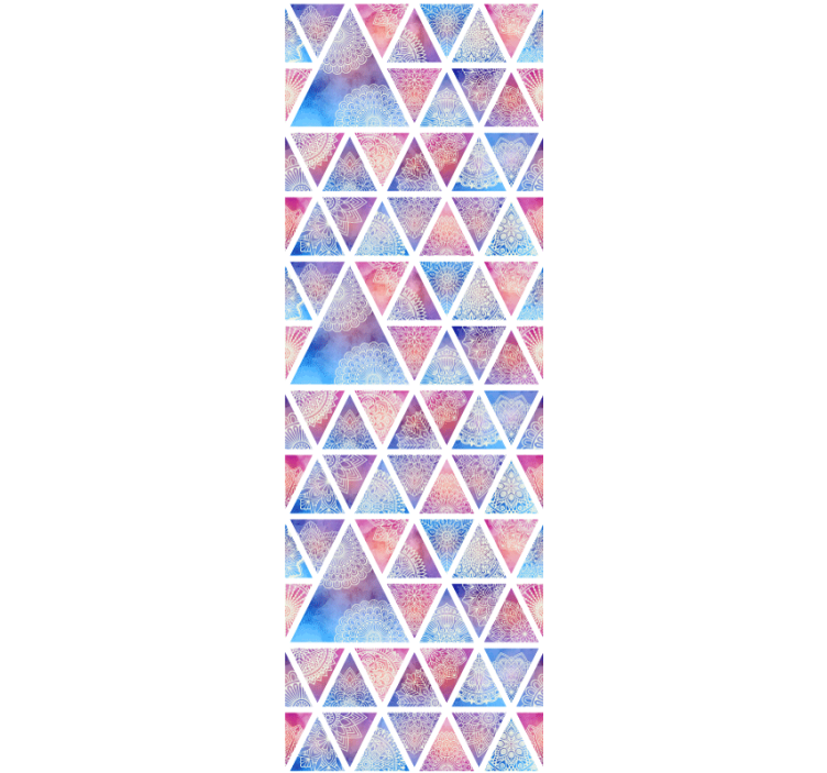 Colorful triangles Wallpaper - TenStickers
