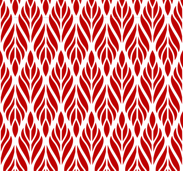 Leaflike Patterns red wallpaper - TenStickers