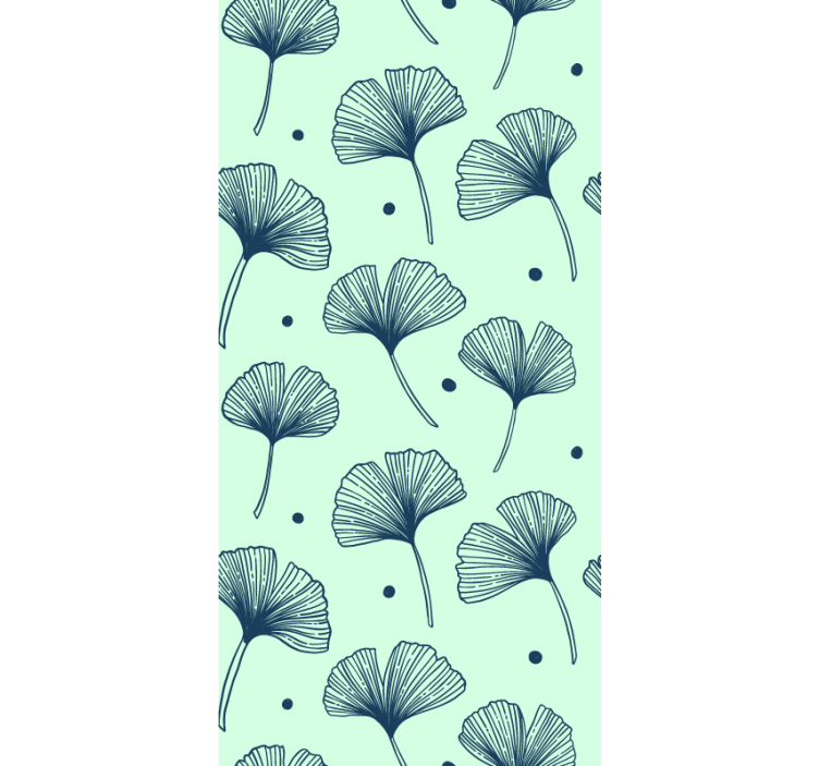 Floral blue color kitchen wallpaper - TenStickers