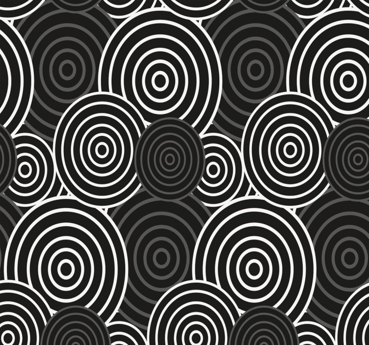 Concentric Circles wallpaper geometric - TenStickers