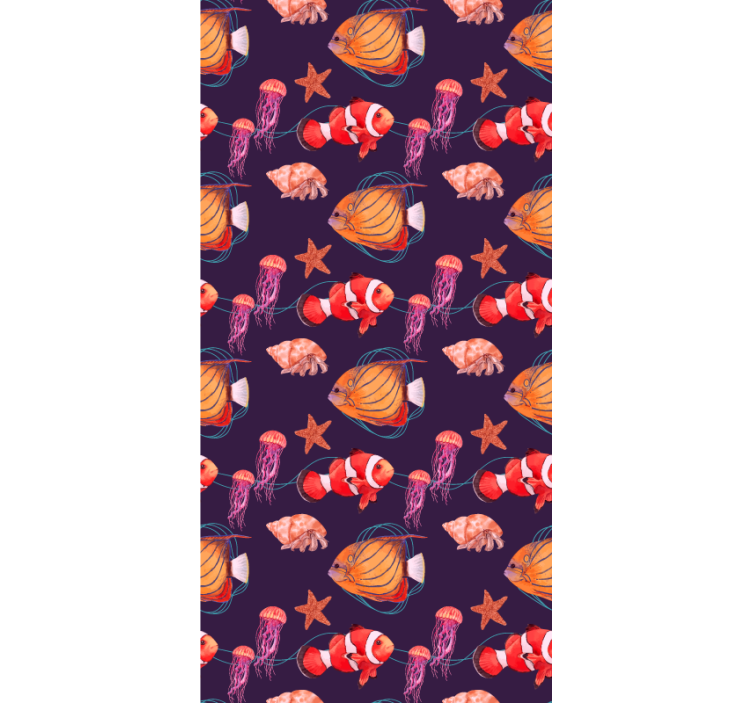 Aquatic Life Ensemble fishes wallpaper - TenStickers