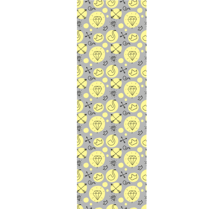 Graffiti diamonds and crowns art wallpaper - TenStickers