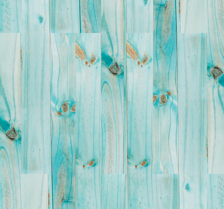 Soft Blue Wooden Planks wood effect wallpaper - TenStickers