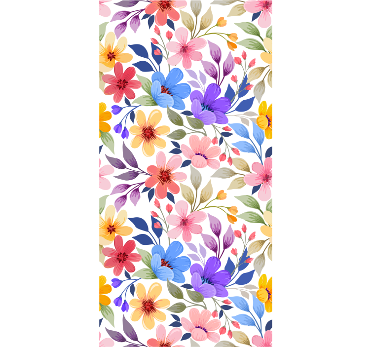 Floral Blossom flowers wallpaper - TenStickers