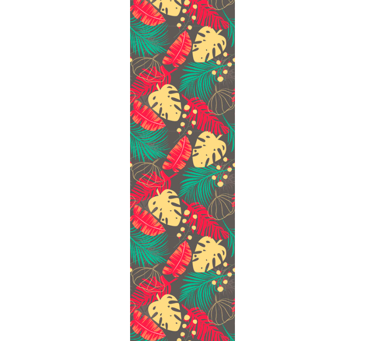 Tropical Monstera Motif jungle themed wallpaper - TenStickers