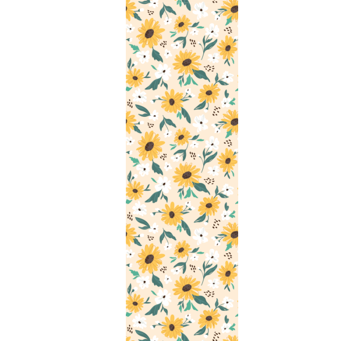 Sunflower Motif flowers wallpaper - TenStickers