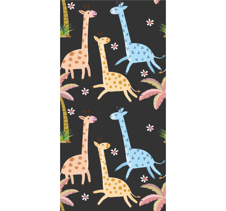 Safari Animal Scene animals wallpaper - TenStickers