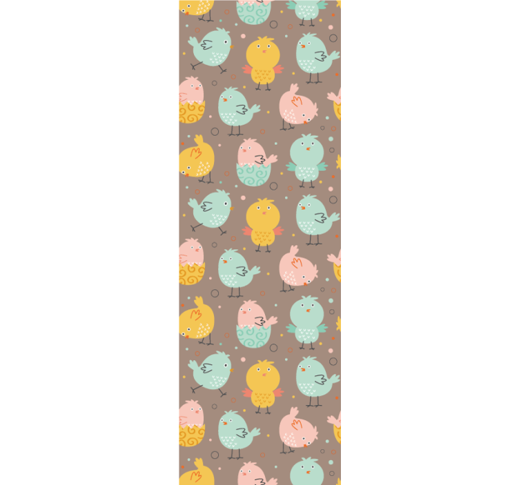 Chick Pattern Decor nursery room wallpaper - TenStickers