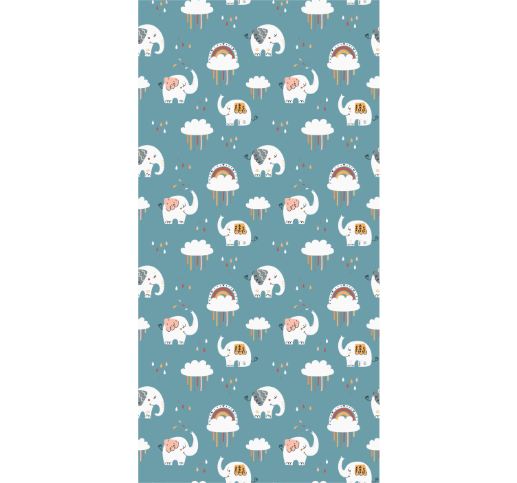 Playful Elephant Parade elephants wallpaper - TenStickers