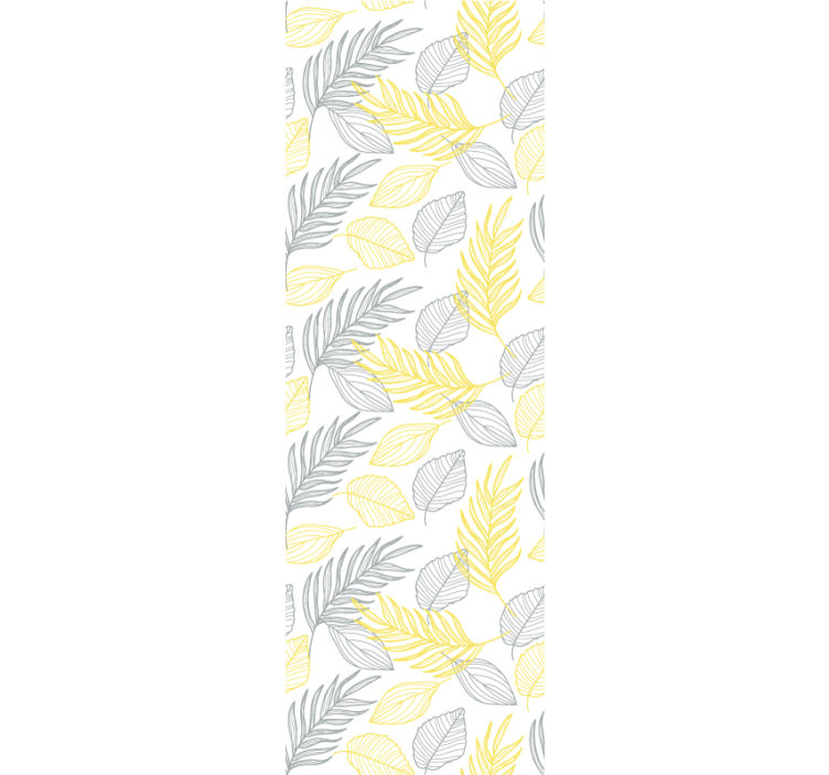 Leafy Botanical Pattern leaves wallpaper - TenStickers