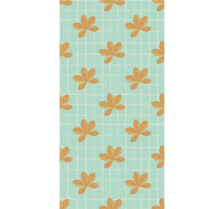 Floral Grid Pattern flowers wallpaper - TenStickers