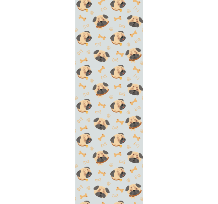 Puppy Pattern cute dog wallpaper - TenStickers