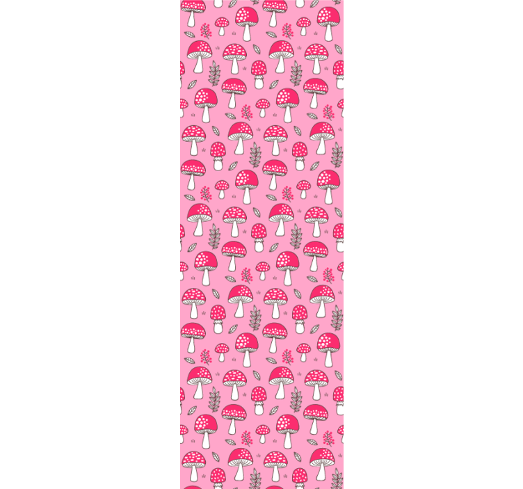 Mushroom Patterns art wallpaper - TenStickers