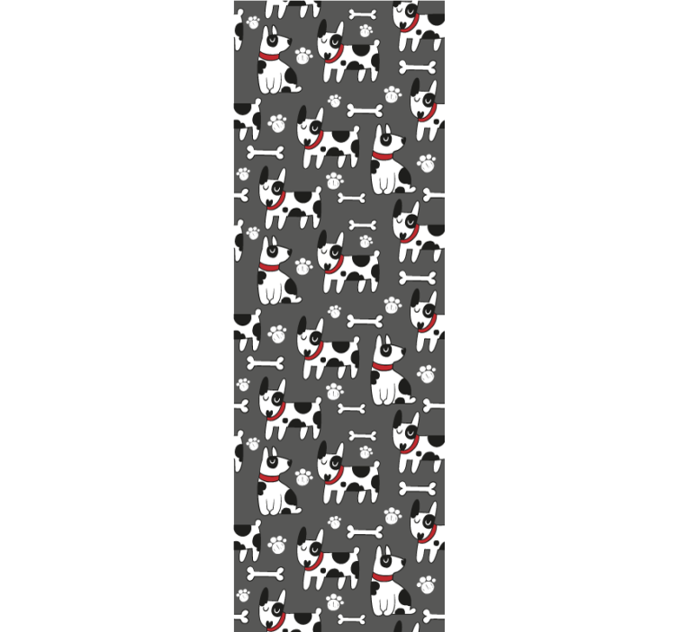 Playful Canine Illustration cute dog wallpaper - TenStickers