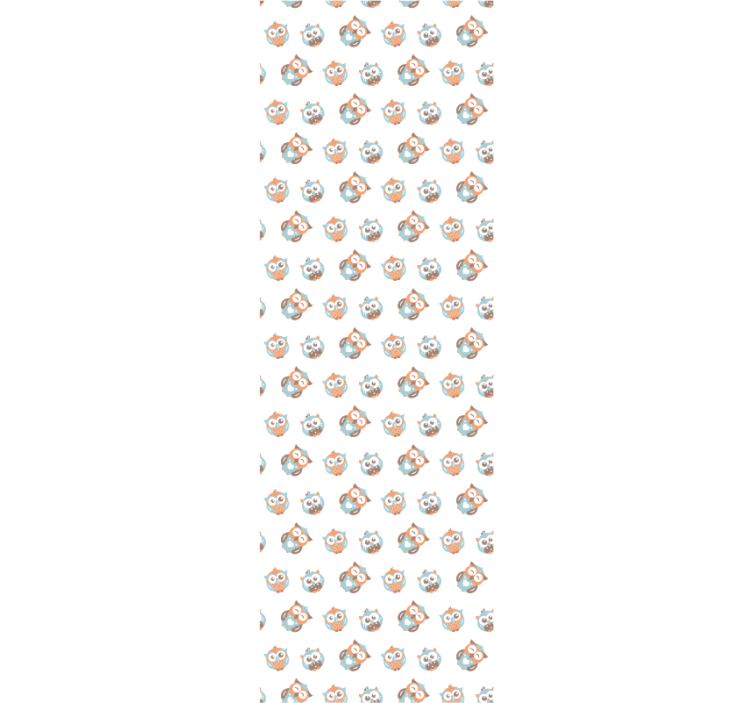 Owl Pattern wallpaper childrens room - TenStickers